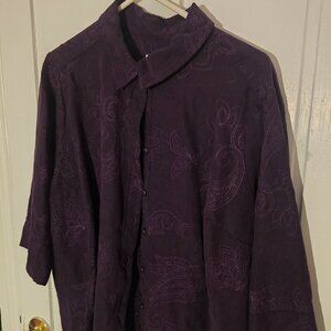 Purple twill button down- long sleeve